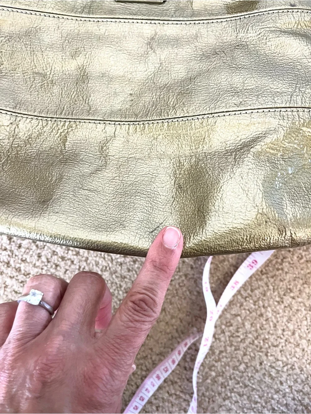 Coach Madison Tribeca Gold Patent Leather Tote - Picture 12 of 16